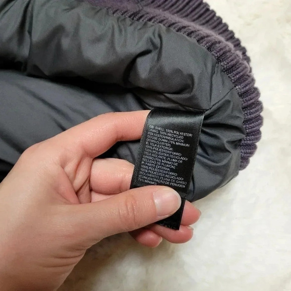 The North Face Oh Snap Purple 550 Down Filled Puffer Vest Hooded Jacket Size XS - Picture 4 of 7